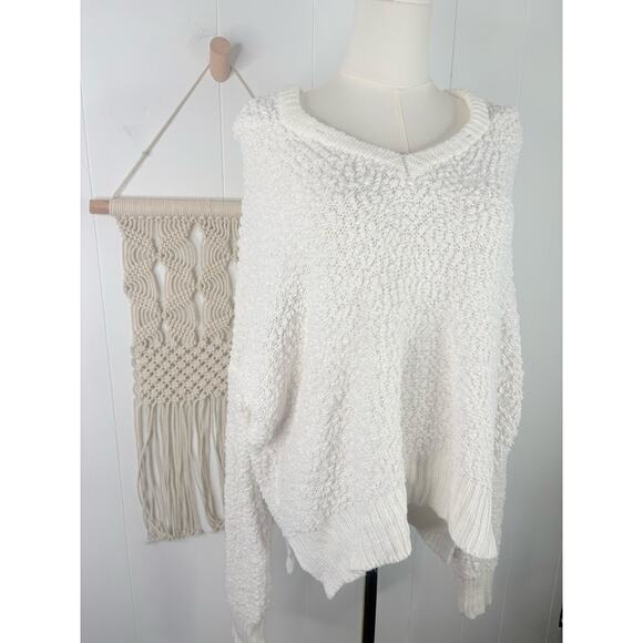 POL Popcorn Hooded Sweater Size Large White - Picture 7 of 11